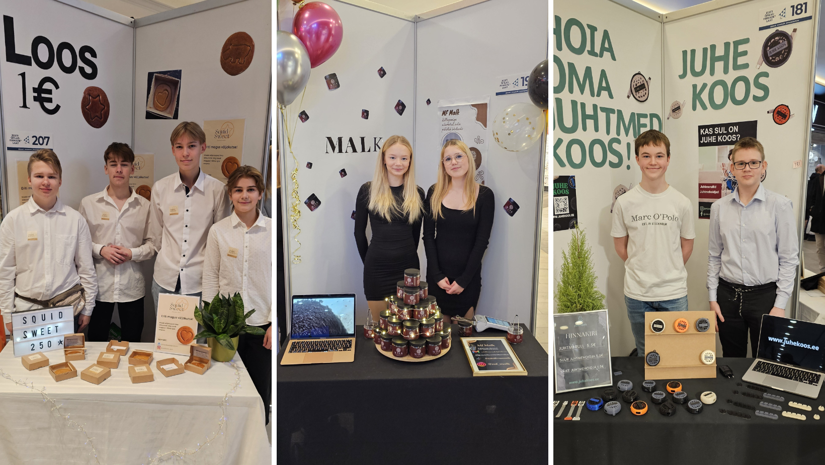 Meie tublid minifirmad MALK, Juhe Koos ja Squid Sweet pääsesid “Eesti parim minifirma 2024” võistlusele, mis toimub 18. aprillil Tallinnas SEB innovatsioonikesk
